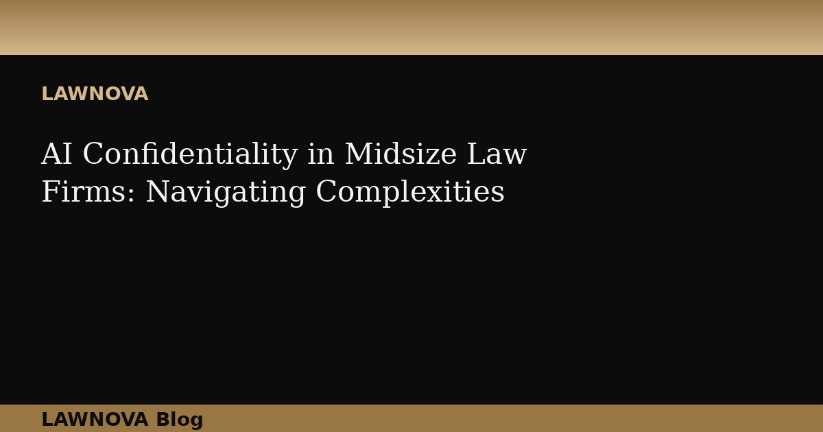 AI Confidentiality in Midsize Law Firms: Navigating Complexities